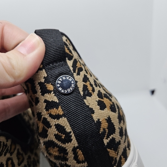 Steve Madden leopard print knit hidden wedge sneaker boots - Picture 5 of 11